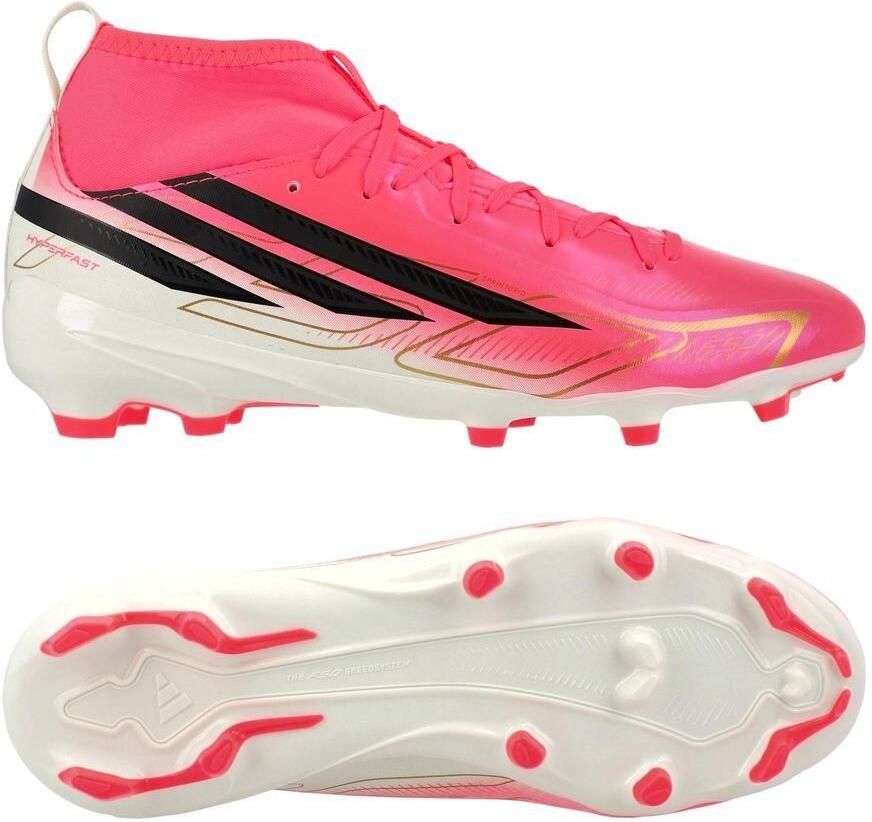 Adidas F50 Hyperfast League Mid Cut FG Road to Glory Solar Turbo Zwart Goud Kids