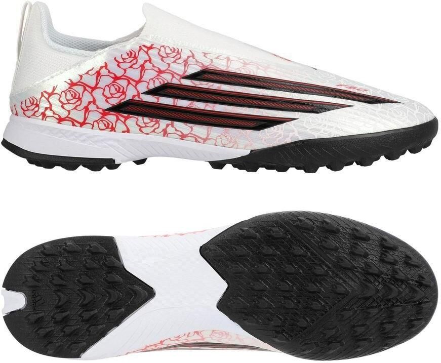 Adidas F50 League Laceless TF Lamine Yamal Wit Zwart Helder rood Kids