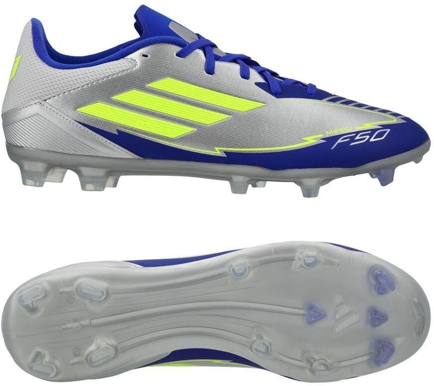 Adidas Perfor ce F50 League Messi Firm Multi-Ground Voetbalschoenen Unisex Zilver