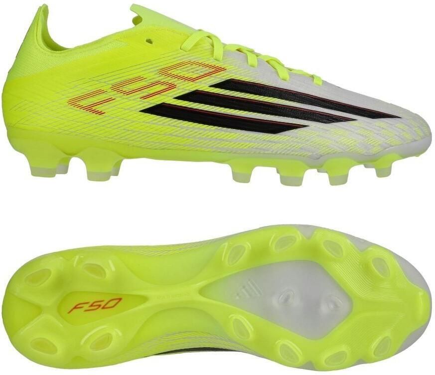 Adidas F50 Pro Gras Kunstgras Voetbalschoenen (MG) Neongeel Zwart Rood