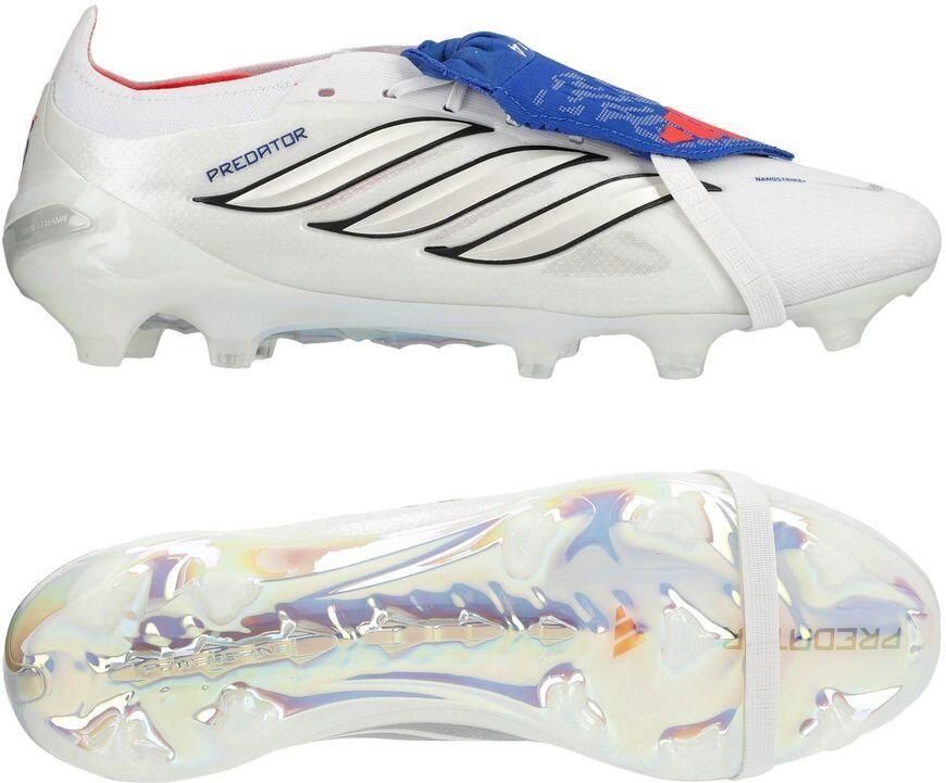 Adidas Predator Elite Fold-over Tongue FG Icon Takeover Wit Zilver Blauw