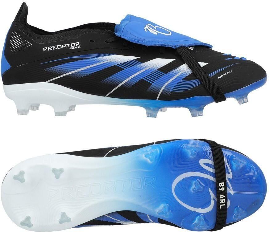 Adidas Predator Bellingham Elite FT Gras Voetbalschoenen (FG) Kids Zwart Wit Blauw