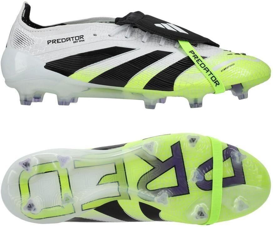 Adidas Predator Elite Fold-over Tongue FG Radiant Blaze Wit Zwart Lucid Lemon
