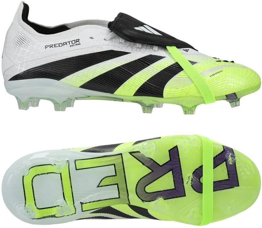 Adidas Predator Elite Fold-over Tongue FG Radiant Blaze Wit Zwart Lucid Lemon Kids