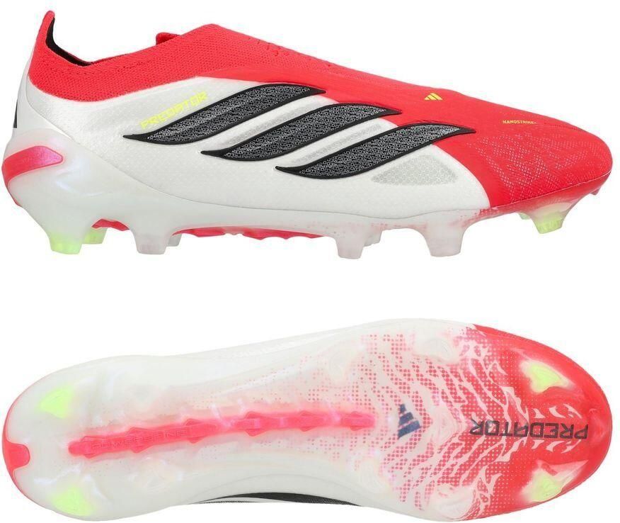 Adidas Predator Elite Veterloze Gras Voetbalschoenen (FG) Rood Wit Zwart