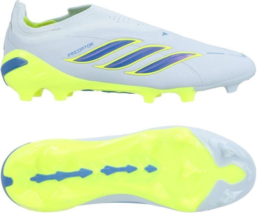 Adidas Predator Elite Veterloze Gras Voetbalschoenen (FG) Kids Lichtblauw Blauw Geel