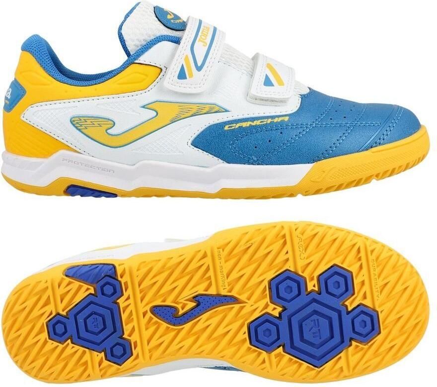 Joma Cancha Klittenband IN Blauw Wit Geel Kids