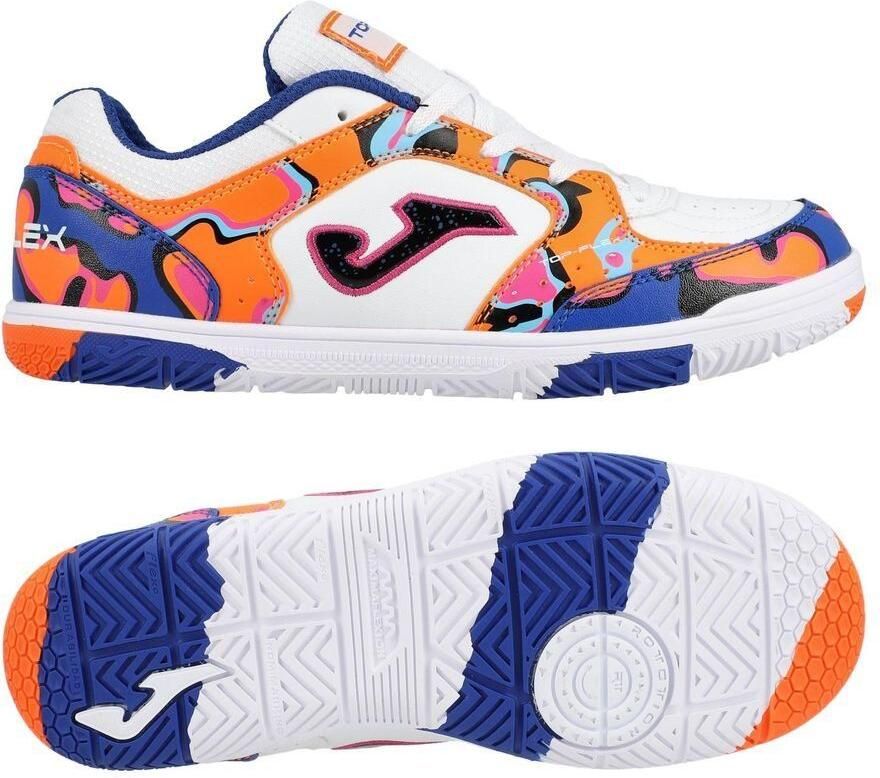 Joma Top Flex IN Wit Oranje Kids