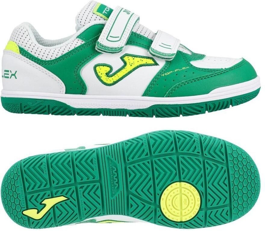 Joma Top Flex Klittenband IN Wit Groen Kids