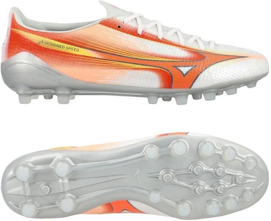 Mizuno Alpha III Elite AG Prism Wit Oranje Evening Prim