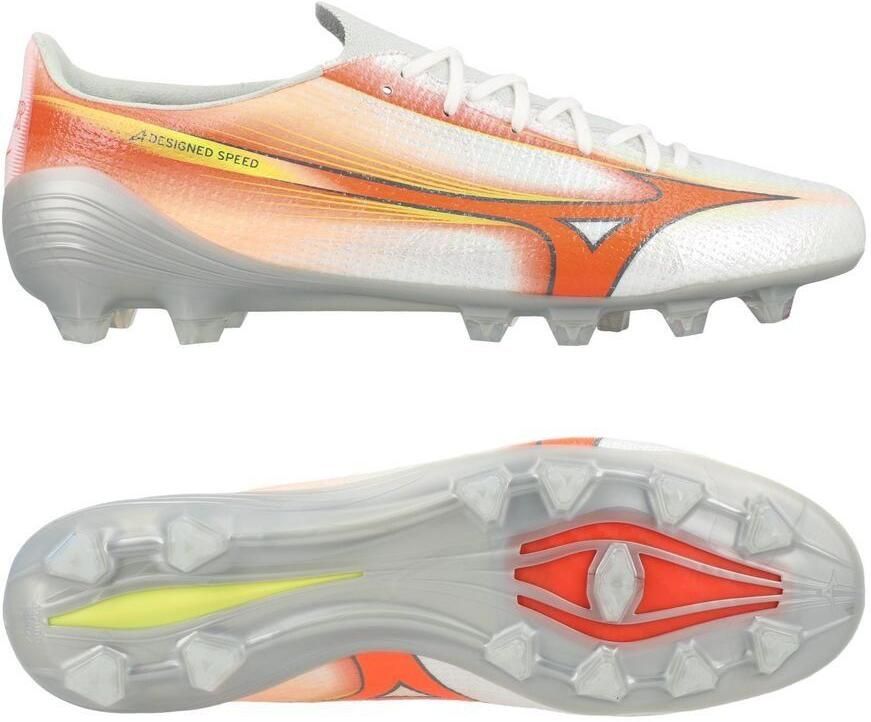Mizuno Alpha III Elite FG Prism Wit Oranje Evening Prim