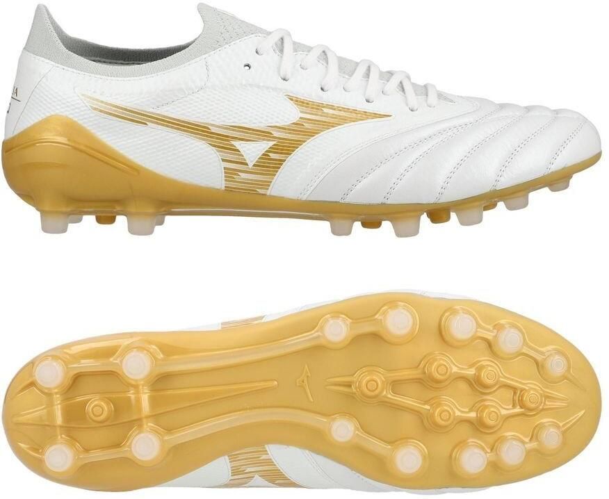 Mizuno Morelia Neo IV Beta Elite AG Bright Gold Wit Goud Cool Gray