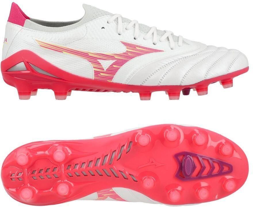 Mizuno Morelia Neo IV Beta Elite FG Blazing Flair Wit Roze Tetra Roze
