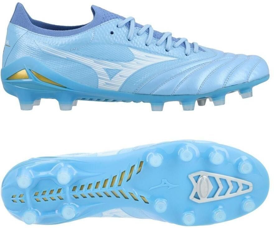 Mizuno Morelia Neo IV Beta Elite FG Unity Sky Celeste Wit Ultramarijn