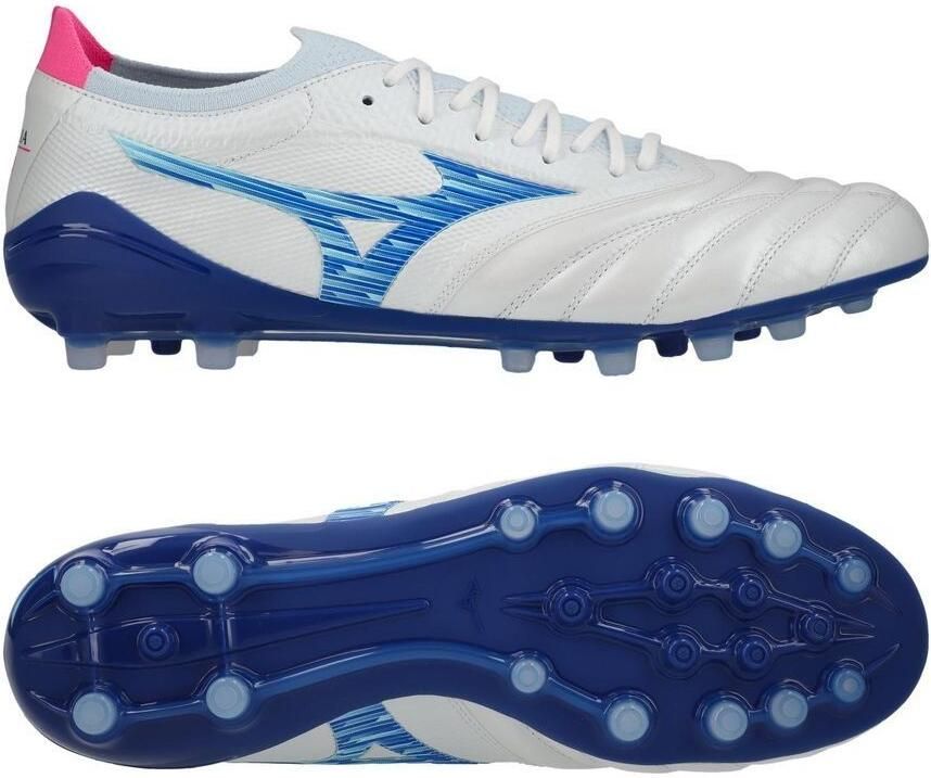 Mizuno Morelia Neo IV Beta Made in Japan AG Urban Electric Wit Tanager Turkoois Roze