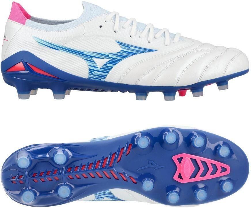 Mizuno Morelia Neo IV Beta Made in Japan FG Urban Electric Wit Tanager Turkoois Roze