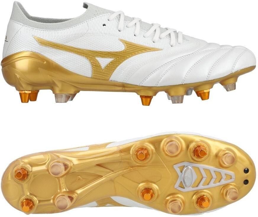 Mizuno Morelia Neo IV Beta Made in Japan SG Bright Gold Wit Goud Cool Gray