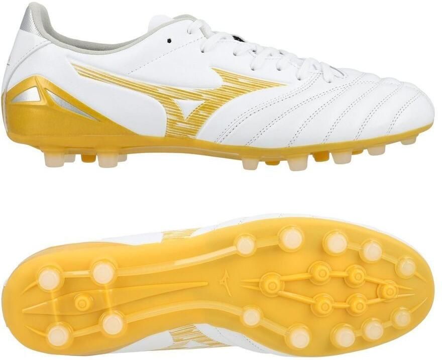 Mizuno Morelia Neo IV Pro AG Bright Gold Wit Goud Cool Gray