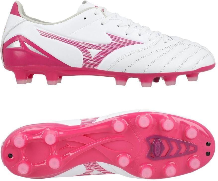 Mizuno Morelia Neo IV Pro Gras Voetbalschoenen (FG) Wit Roze - Foto 3