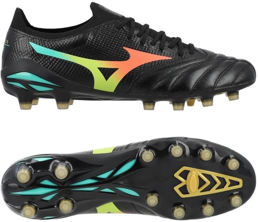 Mizuno Morelia Neo V Beta Elite Gras Voetbalschoenen (FG) Zwart Lava Oranje - Foto 2