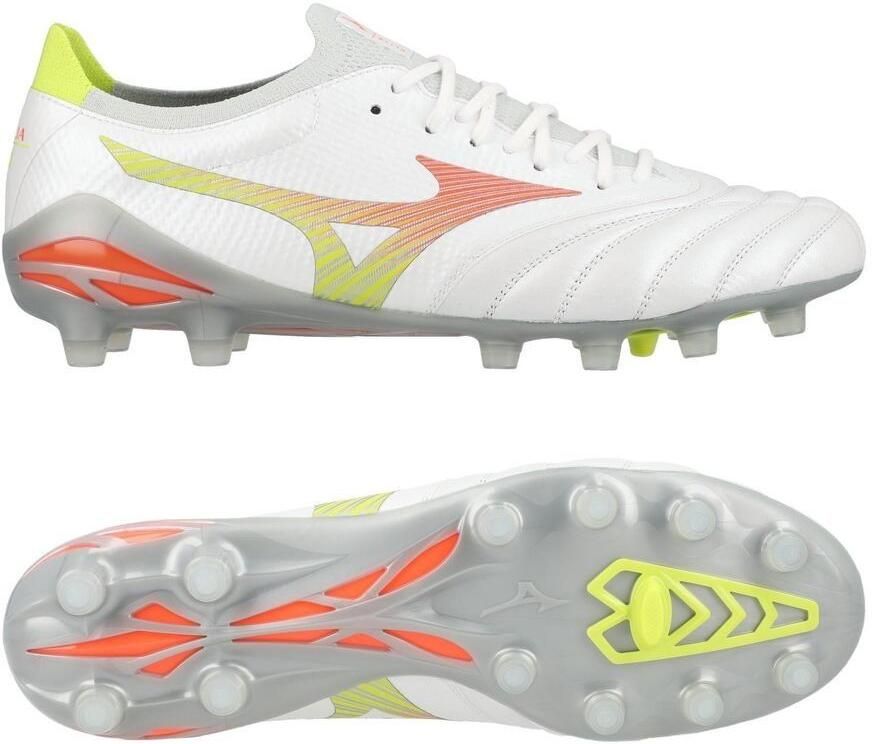 Mizuno Morelia Neo V Beta Elite FG Prism Wit Oranje Evening Prim