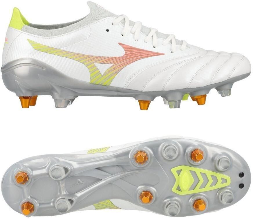 Mizuno Morelia Neo V Beta Elite SG Prism Wit Oranje Evening Prim