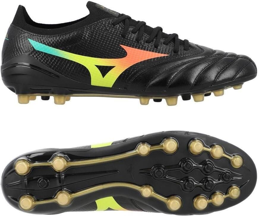 Mizuno Morelia Neo V Beta Pro AG Bright Black Zwart Oranje Evening Prim