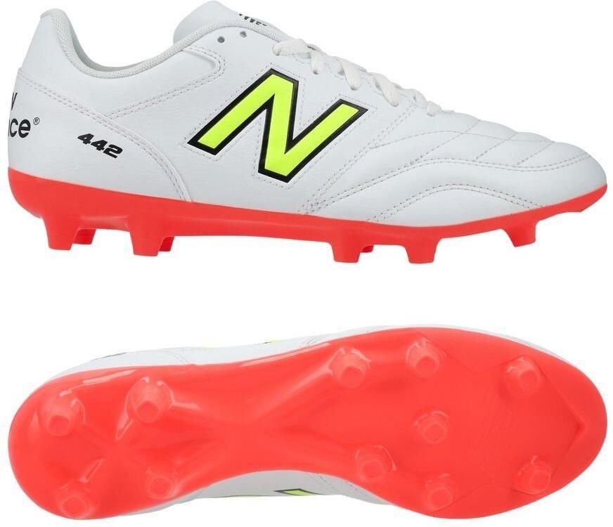 New Balance 442 v2 Academy FG Flash Point Wit Groen Zwart