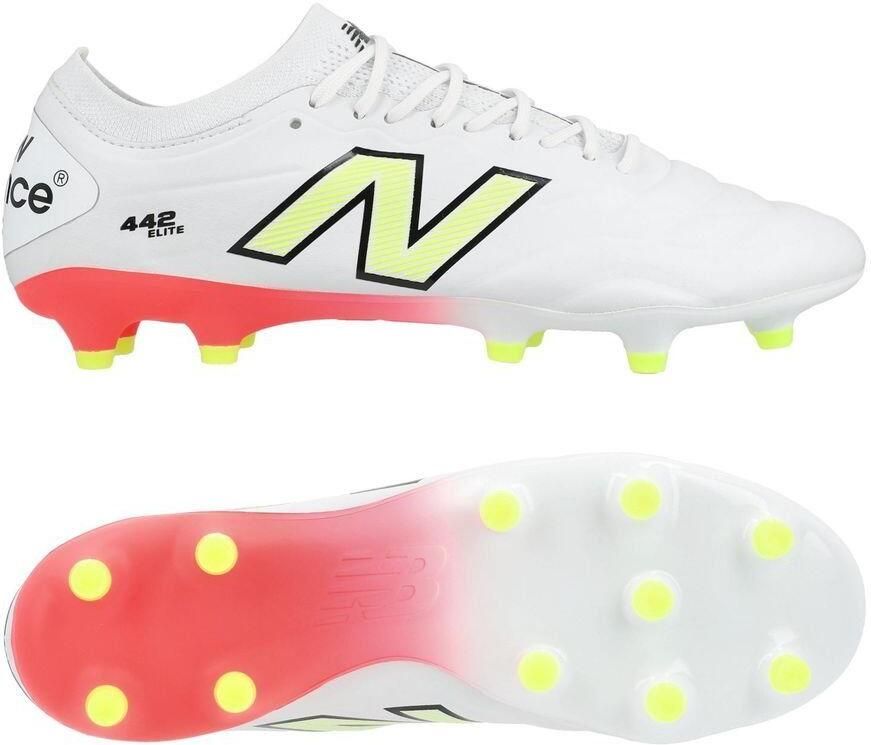 New Balance 442 v2 Elite FG Flash Point Wit Groen Zwart