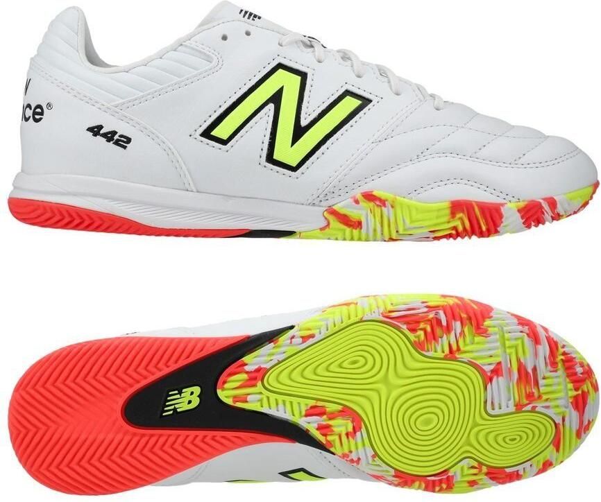 New Balance 442 v2 Pro IN Flash Point Wit Groen Zwart