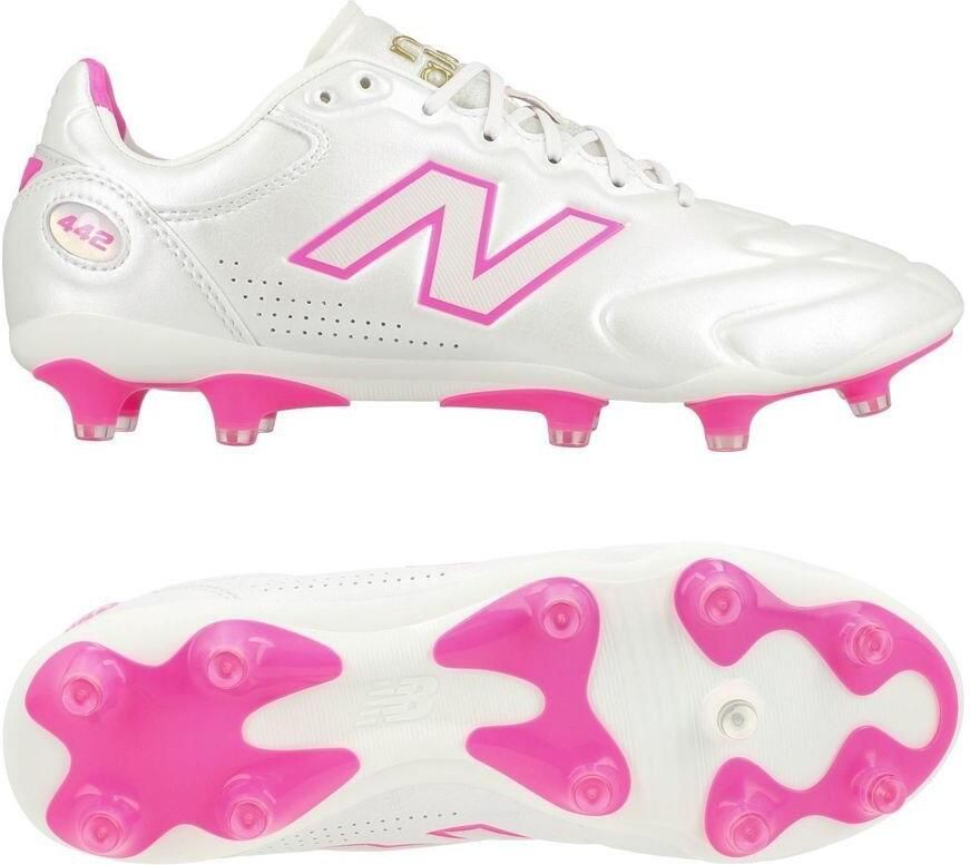 New Balance 442 V3 Elite FG Pure Ambition Wit Pink Heat