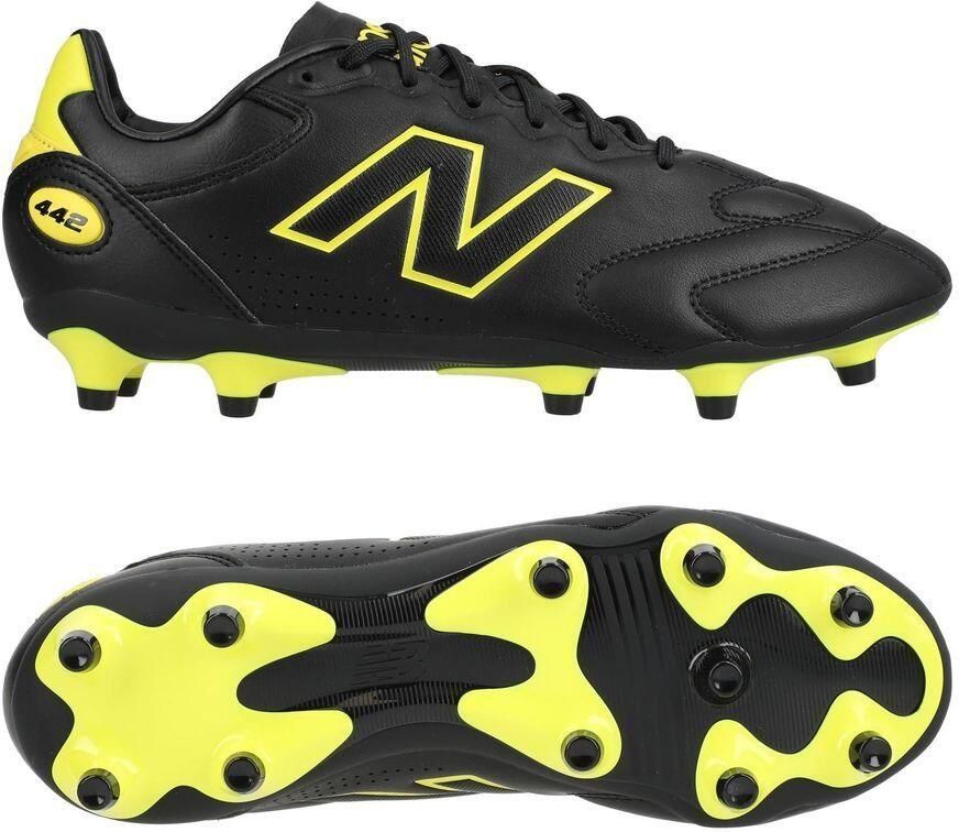 New Balance 442 V3 Pro FG Live Wire Zwart Punch Yellow