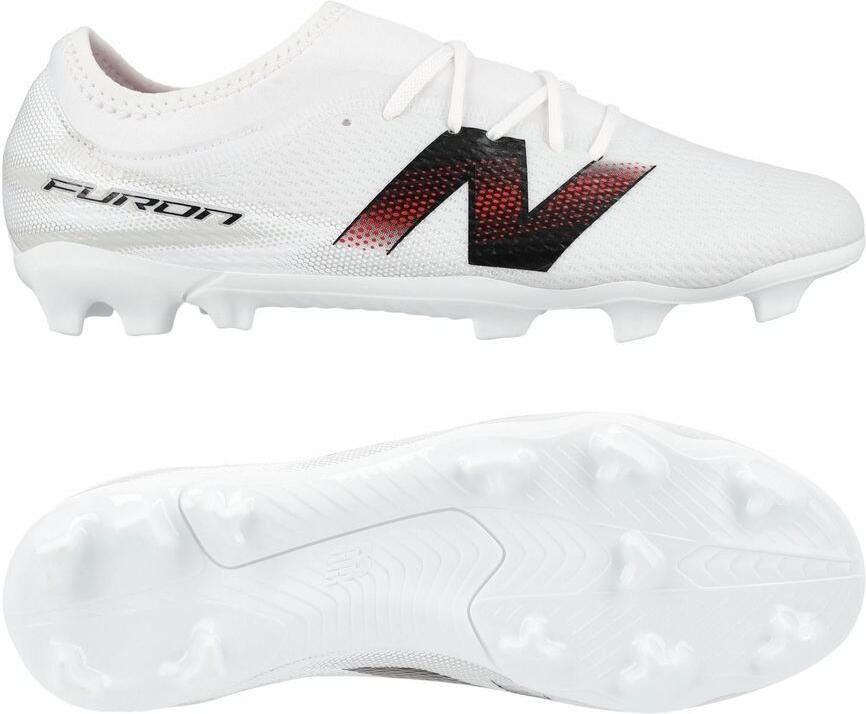 New Balance Furon v9 Team FG Core Wit Zwart Rood Kids