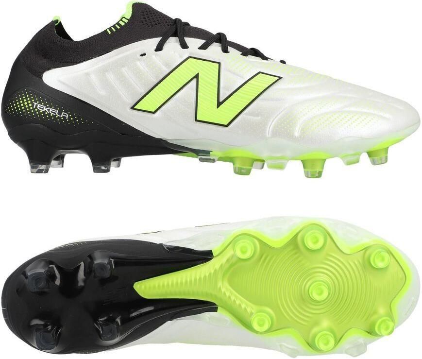 New Balance Tekela V5 Elite Low Cut FG Lime Light Wit Groen