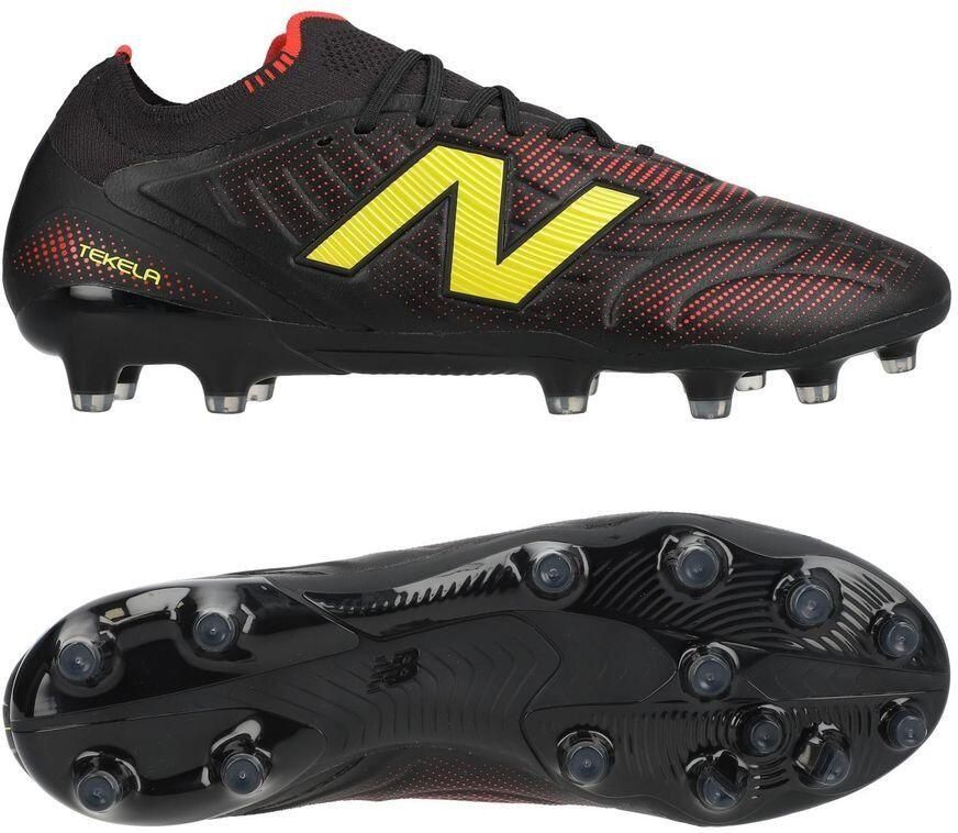 New Balance Tekela V5 Elite Low Cut MG Live Wire Zwart Punch Yellow