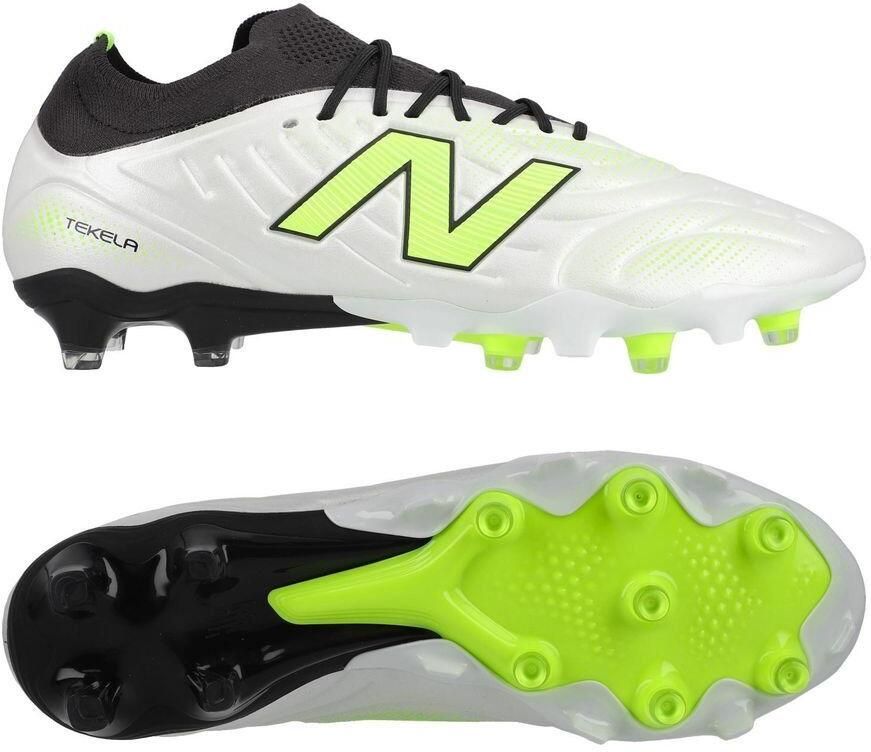 New Balance Tekela V5 Pro Low Cut FG Lime Light Wit Groen