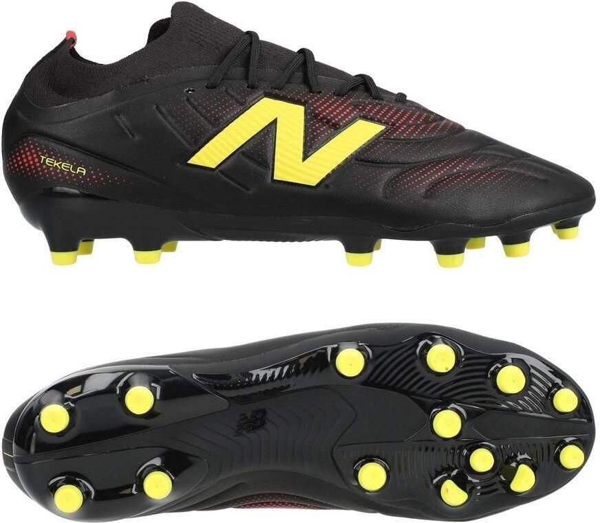 New Balance Tekela V5 Team Low Cut MG Live Wire Zwart Punch Yellow Dames