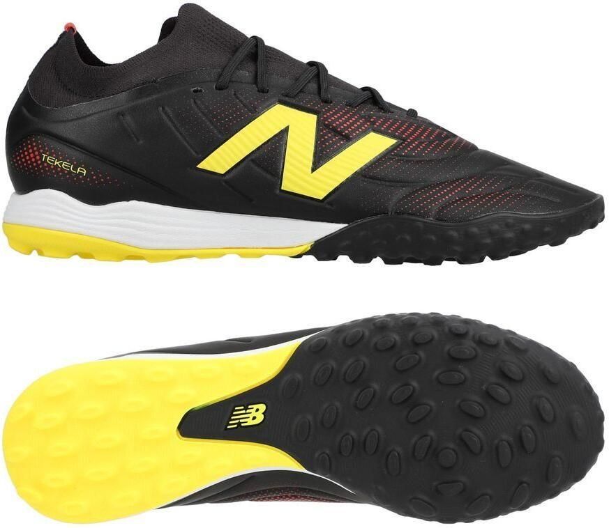 New Balance Tekela V5 Team Low Cut TF Live Wire Zwart Punch Yellow