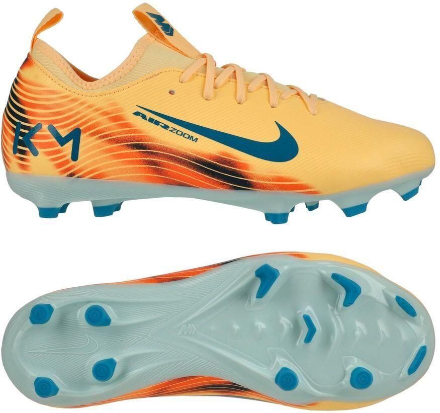 Nike Air Zoom Mercurial Vapor 16 Academy MG Mbappé Personal Edition Oranje Neo-turkoois Groen Kids