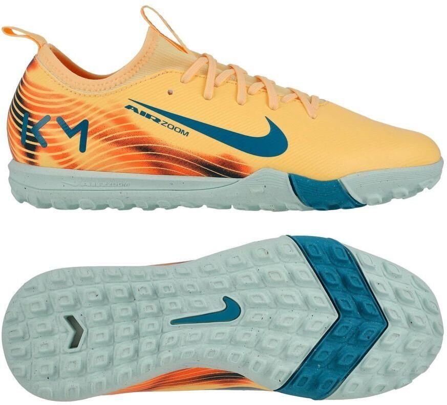 Nike Air Zoom Mercurial Vapor 16 Academy TF Mbappé Personal Edition Oranje Neo-turkoois Groen Kids