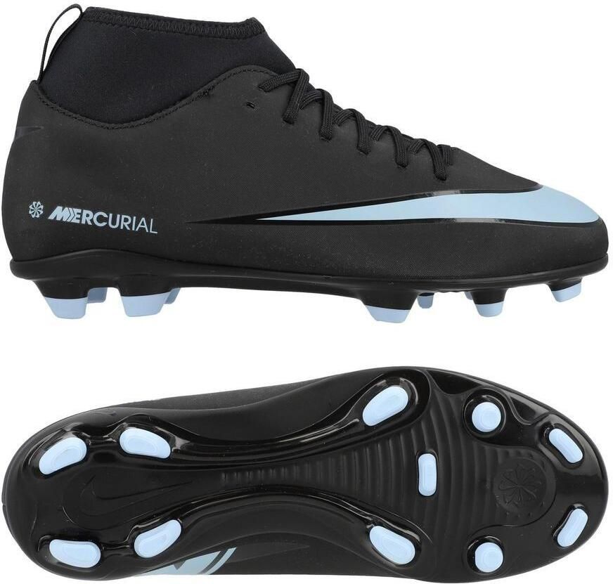 Nike High top voetbalschoenen voor kleuters kids (meerdere ondergronden) Jr. Mercurial Superfly 10 Club Zwart Kind Zwart