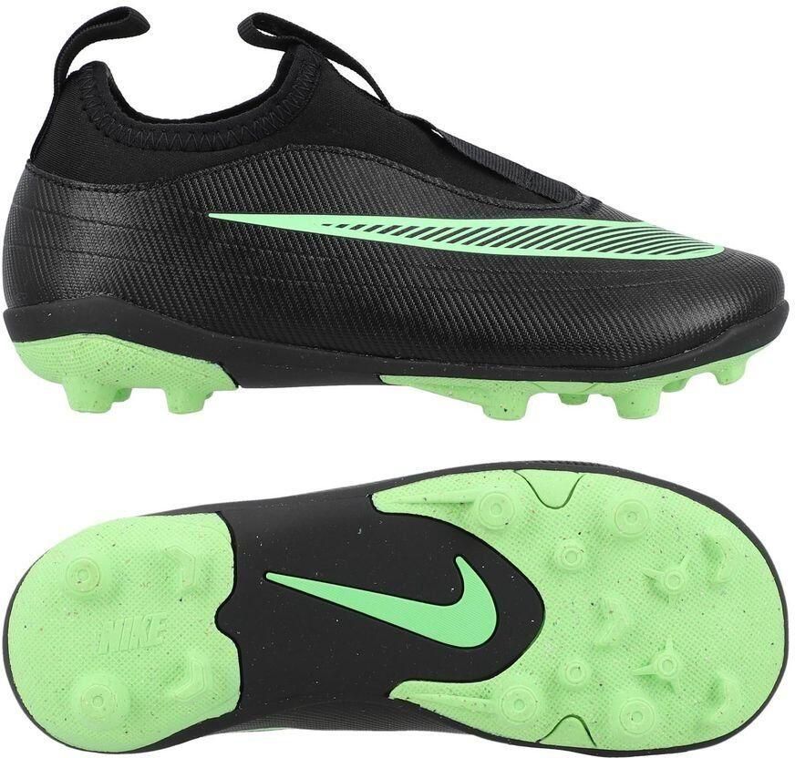 Nike Mercurial Vapor 17 Club Laceless MG Shadow Zwart Illusion Green Kids