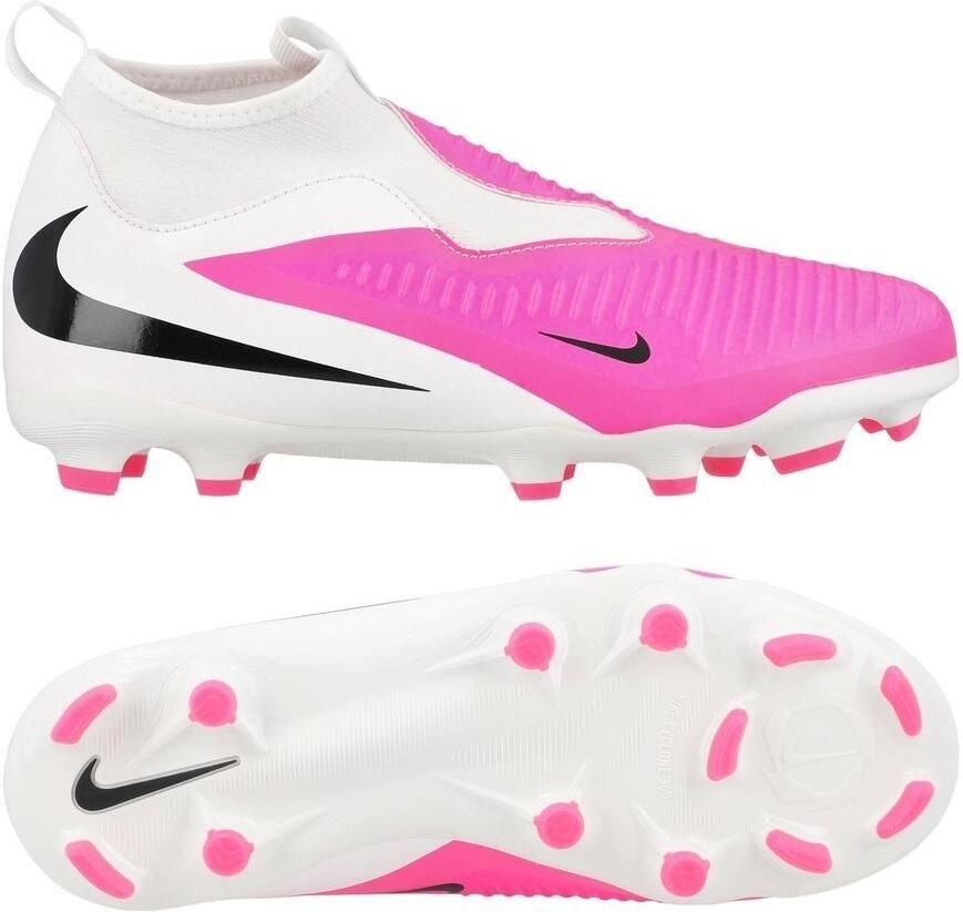 Nike Phantom 6 Academy High Cut MG Breakout Wit Zwart Roze Kids
