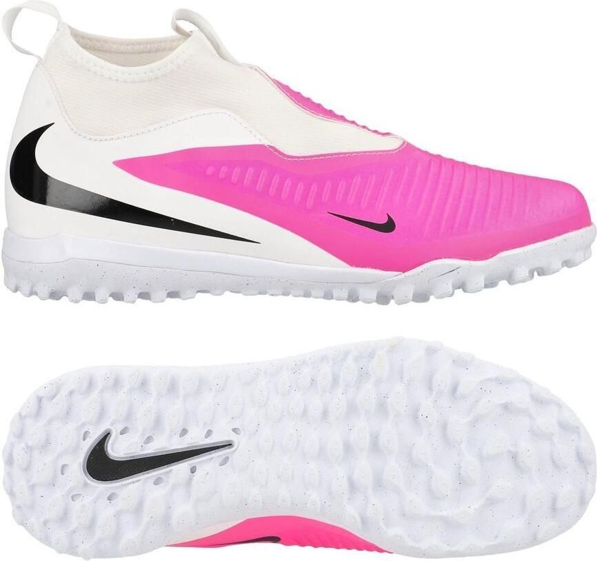 Nike Phantom 6 Academy High Cut TF Breakout Wit Zwart Roze Kids