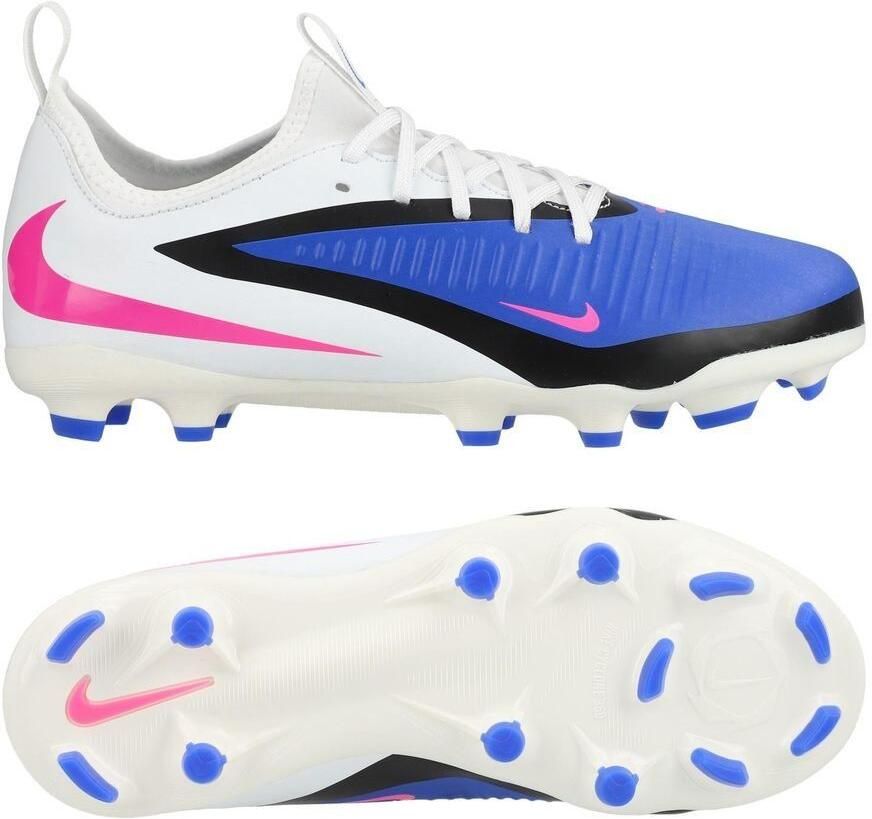 Nike Phantom 6 Academy Low Cut MG Attack Racer Blue Roze Wit Kids