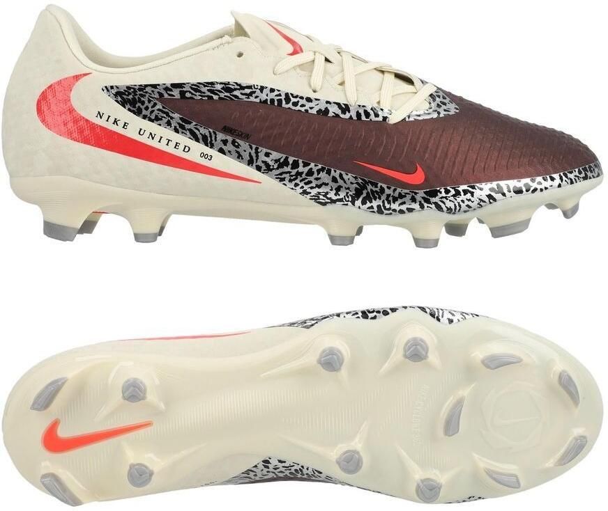 Nike Phantom 6 Academy Low Cut MG United Bordeaux Universal Red Grijs