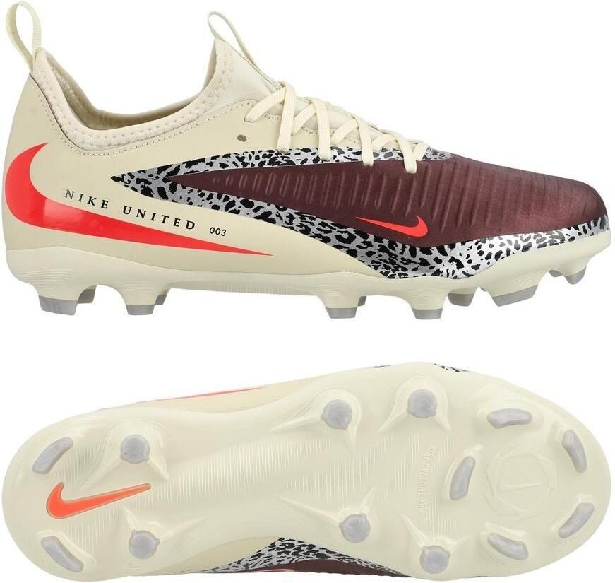 Nike Phantom 6 Academy Low Cut MG United Bordeaux Universal Red Grijs Kids