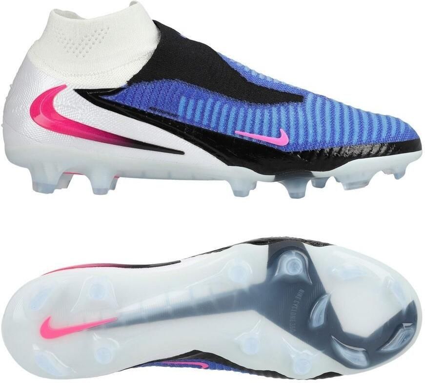Nike Phantom 6 Elite High Cut FG Attack Racer Blue Roze Wit