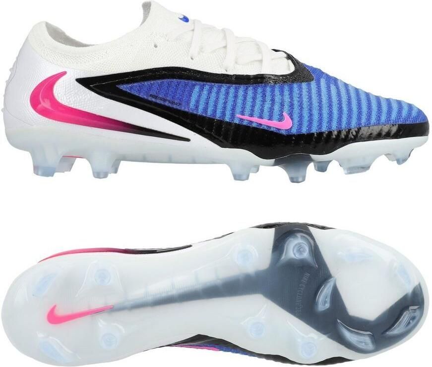 Nike Phantom 6 Elite Low Cut FG Attack Racer Blue Roze Wit