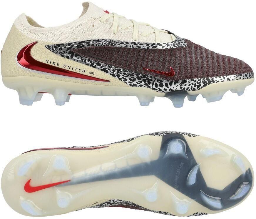 Nike Phantom 6 Elite Low Cut FG United Bordeaux Universal Red Grijs